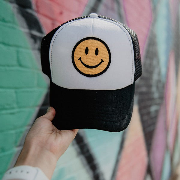 Black And White Smiley Hat